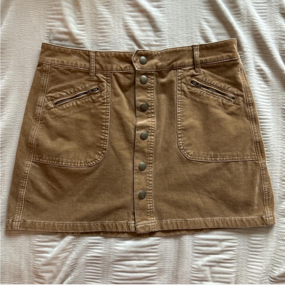American Eagle Outfitters preppy Brown button down Mini Skirt